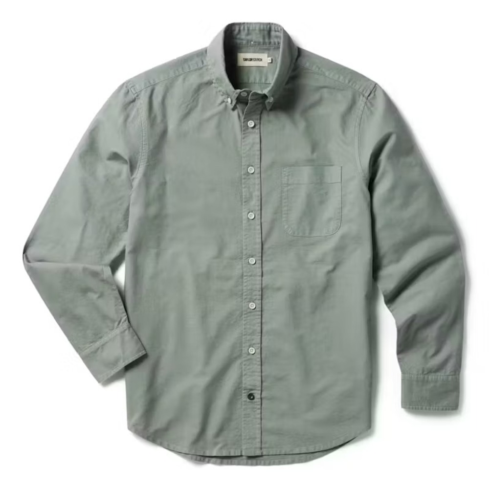 Taylor Stitch Jack Shirt Mens 36 Olive Green Cotton Everyday Oxford Huckberry